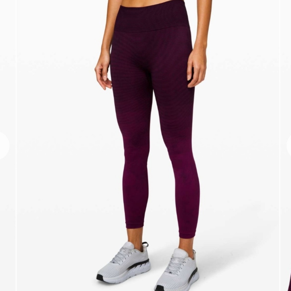 Lululemon Ebb to Train Tights Marvel/Black/Black  Size 2